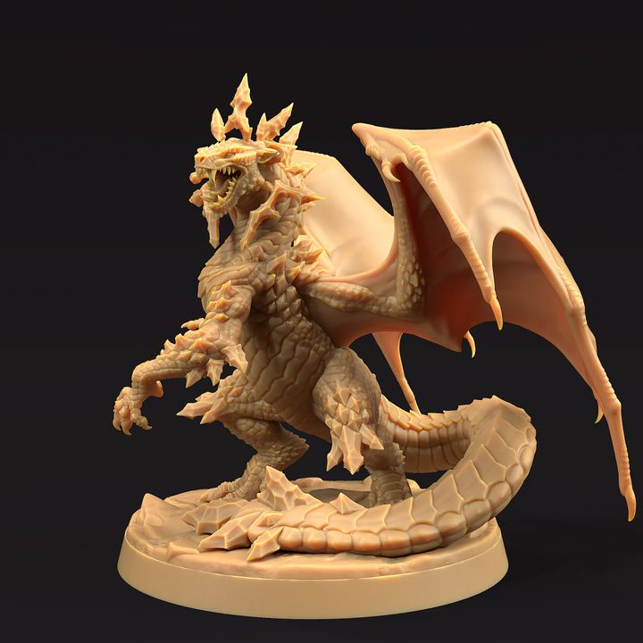 3D Printable Young Amethyst Dragon | PRESUPPORTED | Forgotten